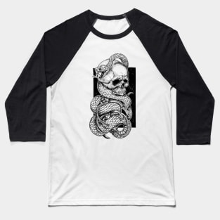 skull & snake Baseball T-Shirt